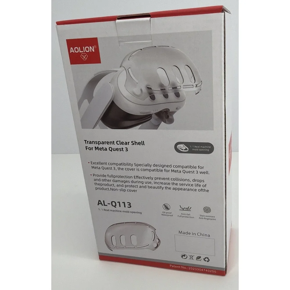 Protector Dustproof Shell For Meta Quest 3 VR Helmet Host Clear PC Case - NEW